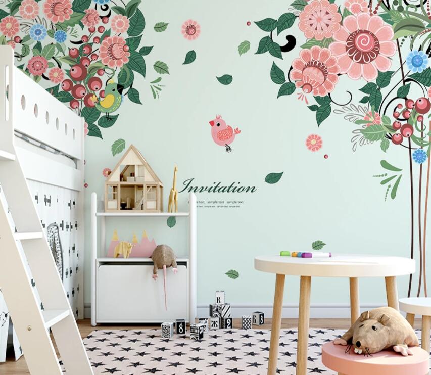 3D Cute Flowers 857 Wall Murals Wallpaper AJ Wallpaper 2