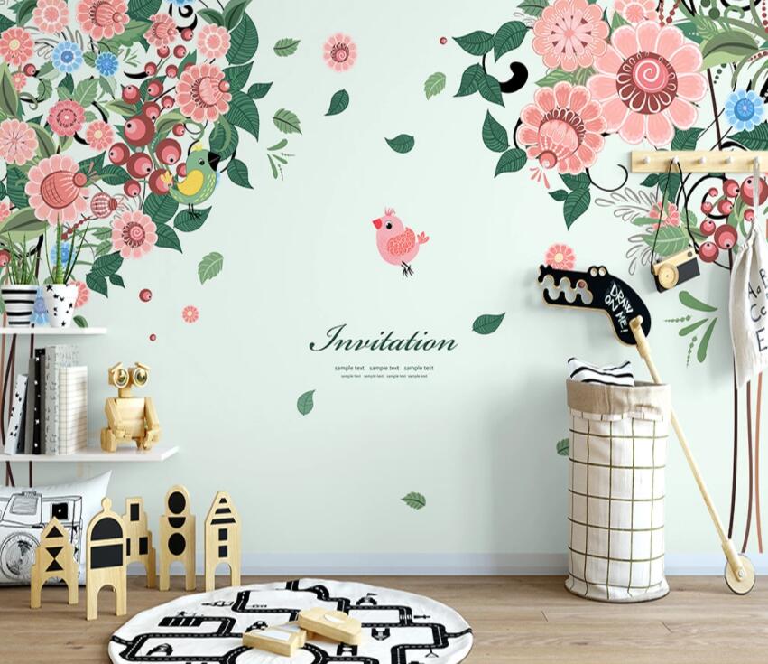 3D Cute Flowers 857 Wall Murals Wallpaper AJ Wallpaper 2