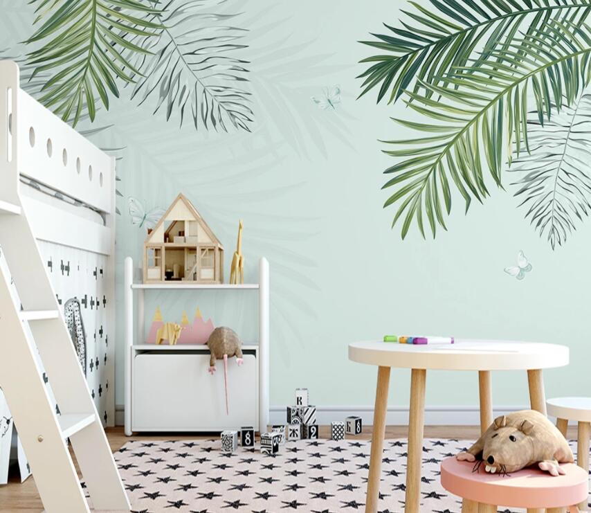 3D Green Leaf 847 Wall Murals Wallpaper AJ Wallpaper 2