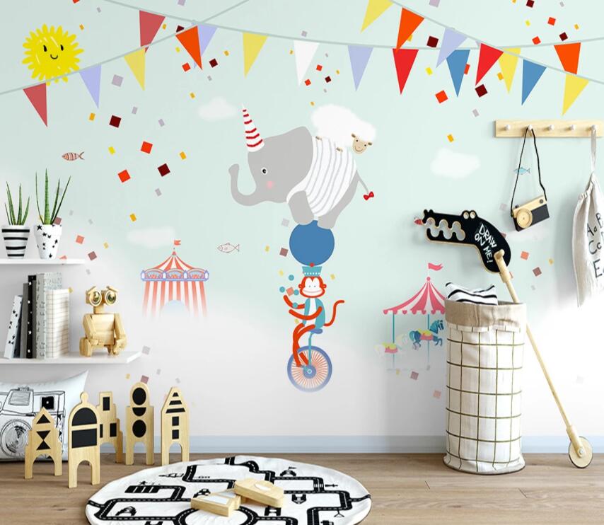 3D Elephant Castle 843 Wall Murals Wallpaper AJ Wallpaper 2