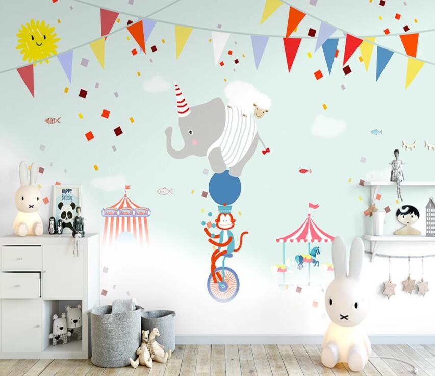 3D Elephant Castle 843 Wall Murals Wallpaper AJ Wallpaper 2