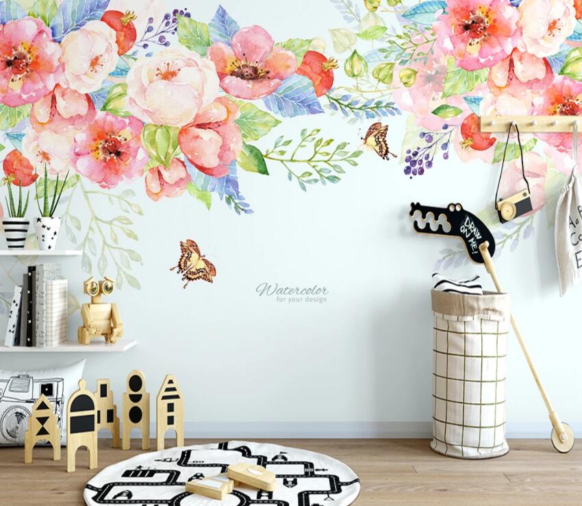 3D Colored Flowers 841 Wall Murals Wallpaper AJ Wallpaper 2