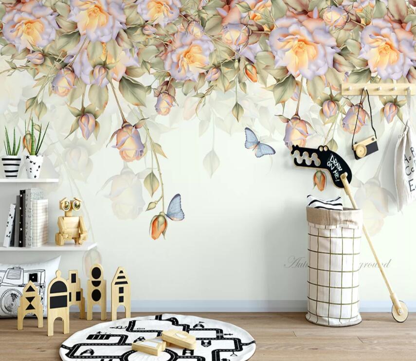3D Colored Flowers 840 Wall Murals Wallpaper AJ Wallpaper 2