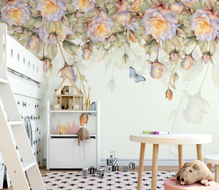 3D Colored Flowers 840 Wall Murals Wallpaper AJ Wallpaper 2