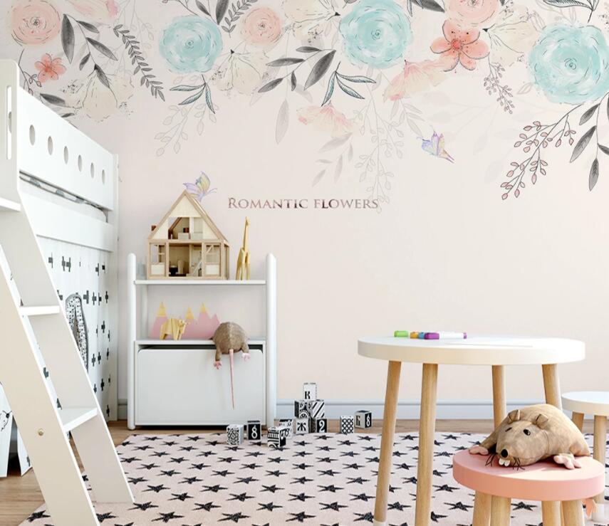 3D Colored Flowers 836 Wall Murals Wallpaper AJ Wallpaper 2