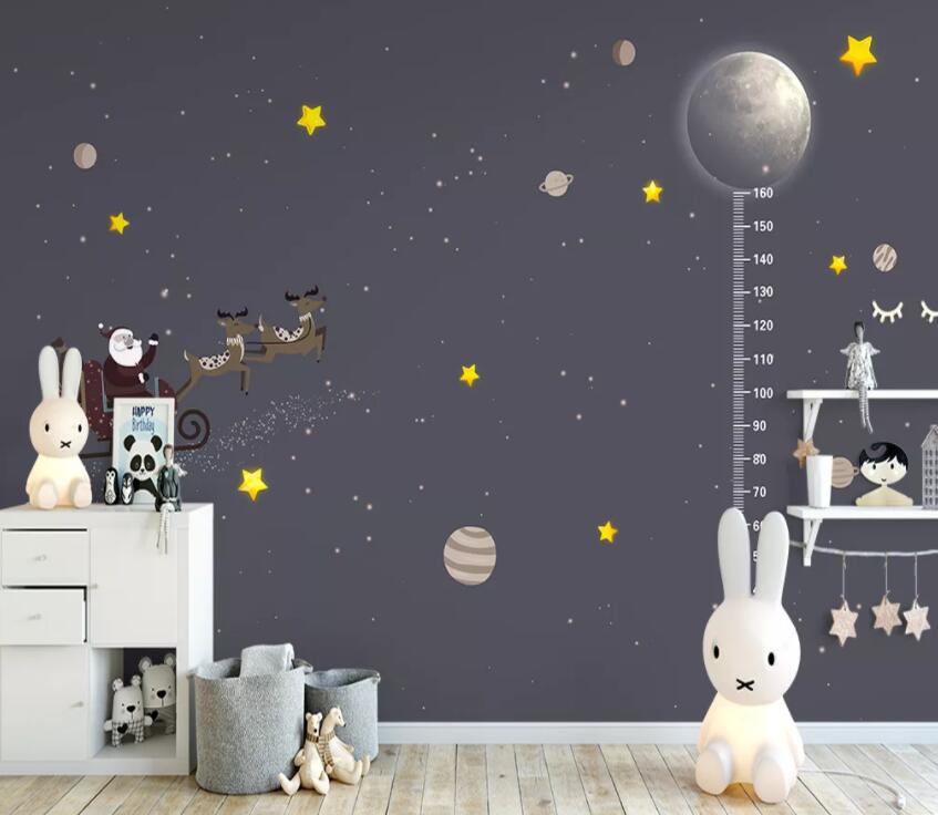 3D Moon Stars 819 Wall Murals Wallpaper AJ Wallpaper 2