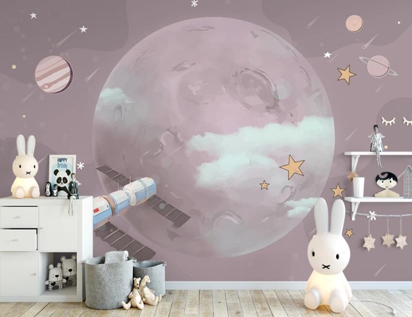 3D Moon 818 Wall Murals Wallpaper AJ Wallpaper 2