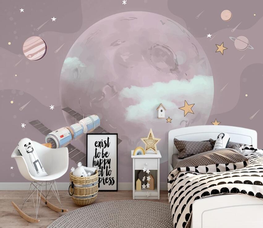 3D Moon 818 Wall Murals Wallpaper AJ Wallpaper 2
