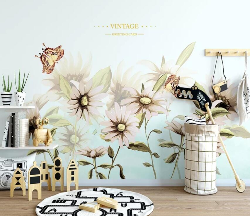 3D Bee Flower 2103 Wall Murals Wallpaper AJ Wallpaper 2