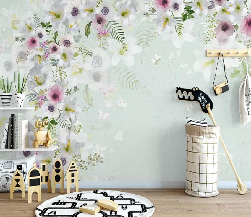 3D Colored Flowers 793 Wall Murals Wallpaper AJ Wallpaper 2