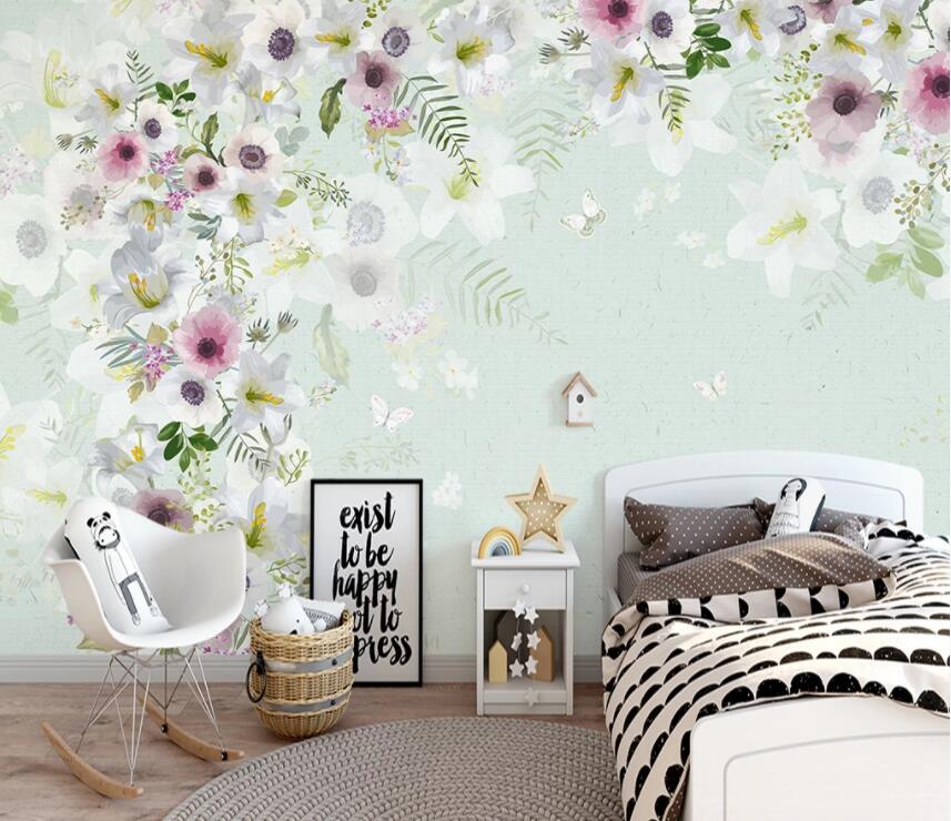 3D Colored Flowers 793 Wall Murals Wallpaper AJ Wallpaper 2