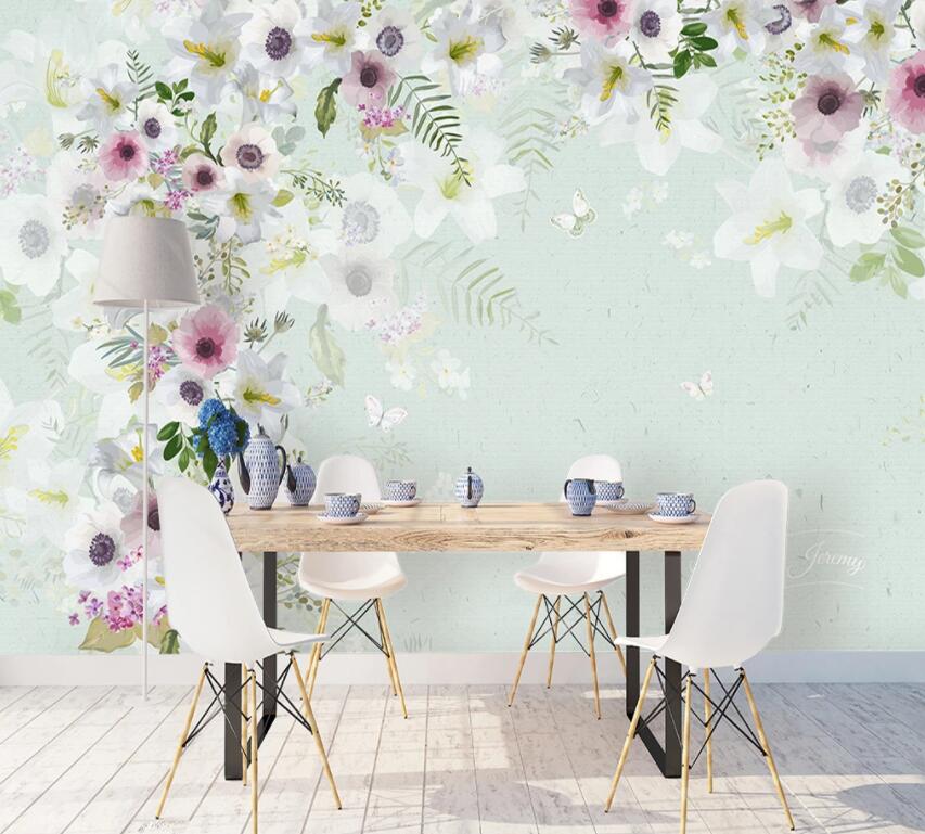 3D Colored Flowers 793 Wall Murals Wallpaper AJ Wallpaper 2