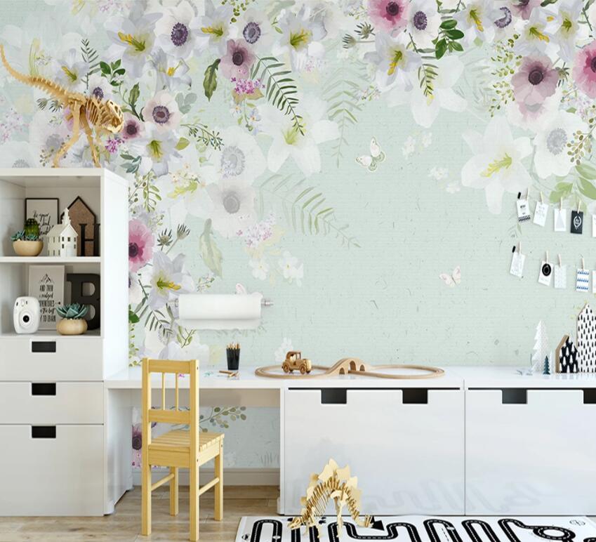 3D Colored Flowers 793 Wall Murals Wallpaper AJ Wallpaper 2