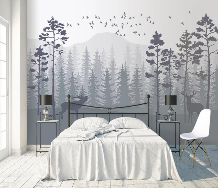 3D Forest Fawn 791 Wall Murals Wallpaper AJ Wallpaper 2