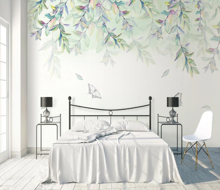 3D Green Leaf 787 Wall Murals Wallpaper AJ Wallpaper 2