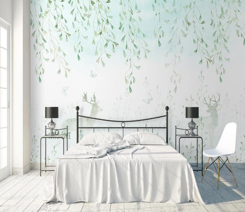 3D Green Leaf 2189 Wall Murals Wallpaper AJ Wallpaper 2
