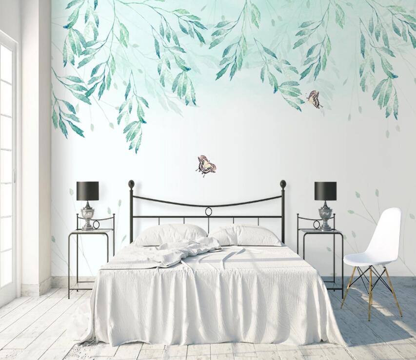 3D Green Leaf 785 Wall Murals Wallpaper AJ Wallpaper 2
