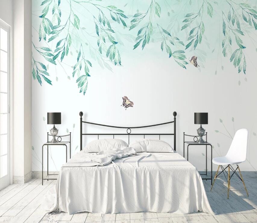 3D Green Leaf 2188 Wall Murals Wallpaper AJ Wallpaper 2