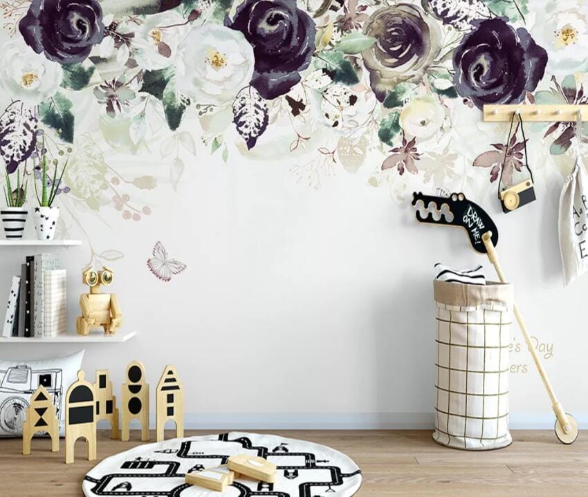 3D Black Rose 2182 Wall Murals Wallpaper AJ Wallpaper 2