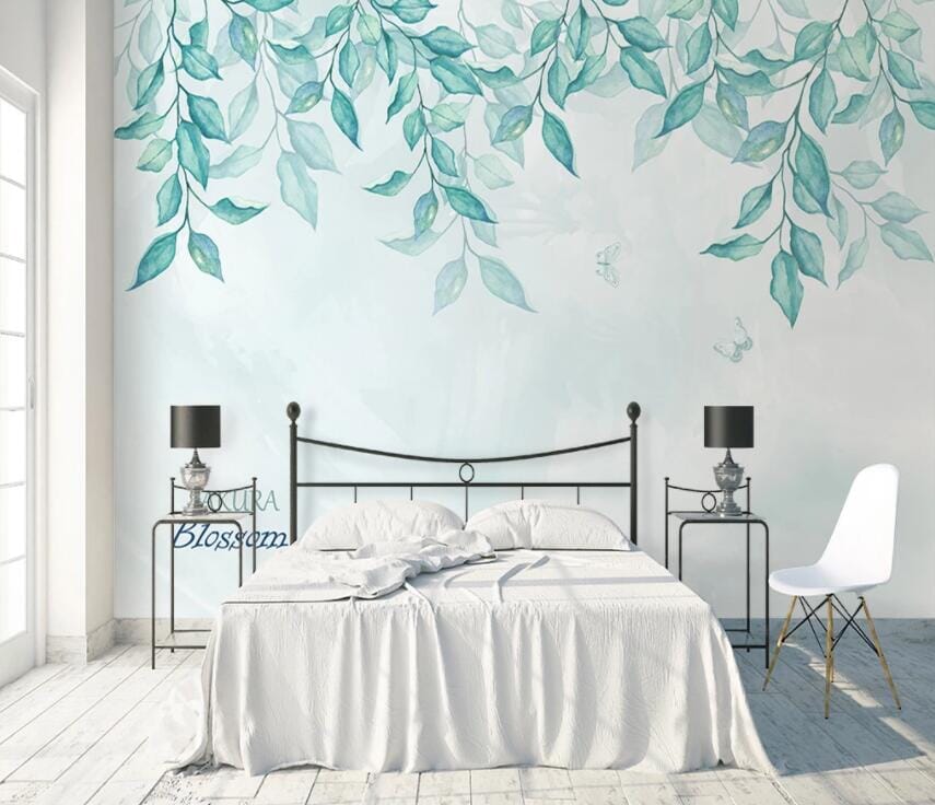 3D Green Leaf 2179 Wall Murals Wallpaper AJ Wallpaper 2