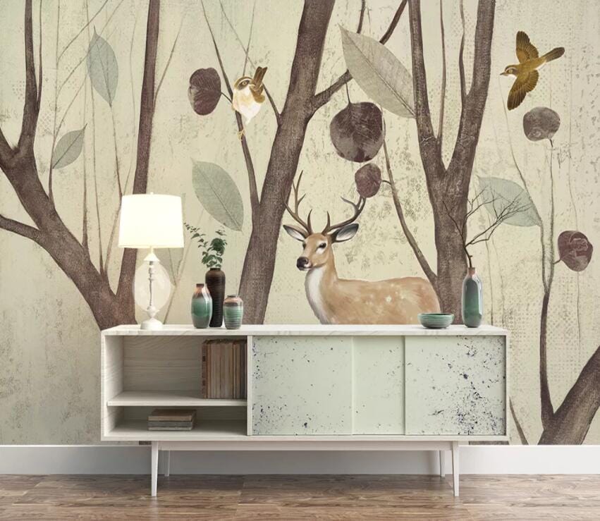 3D Forest Leaves 2175 Wall Murals Wallpaper AJ Wallpaper 2
