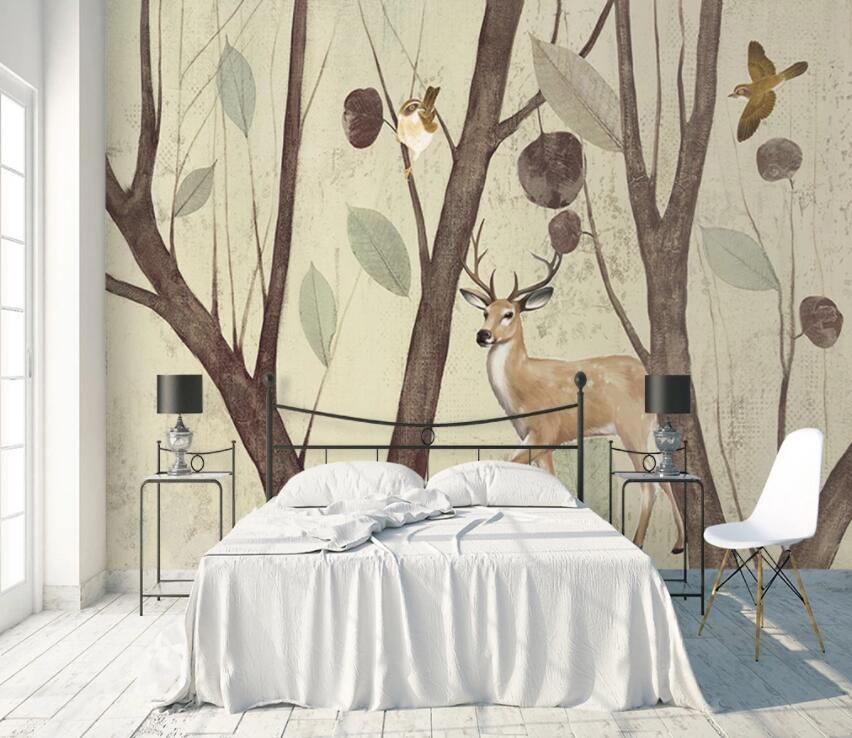 3D Woods Deer 773 Wall Murals Wallpaper AJ Wallpaper 2