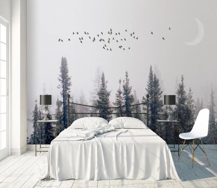 3D Forest Moon 2174 Wall Murals Wallpaper AJ Wallpaper 2