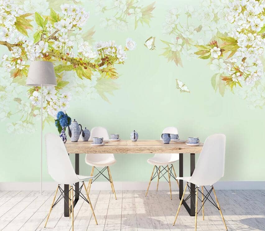 3D Flower Butterfly 2173 Wall Murals Wallpaper AJ Wallpaper 2
