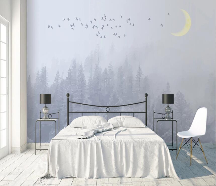 3D Misty Valley 753 Wall Murals Wallpaper AJ Wallpaper 2