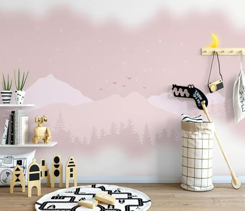 3D Pink Forest 2156 Wall Murals Wallpaper AJ Wallpaper 2