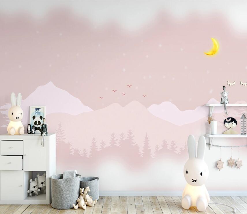 3D Pink Valley 751 Wall Murals Wallpaper AJ Wallpaper 2