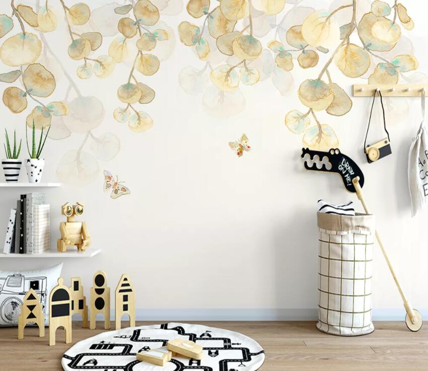 3D Colored Leaves 748 Wall Murals Wallpaper AJ Wallpaper 2