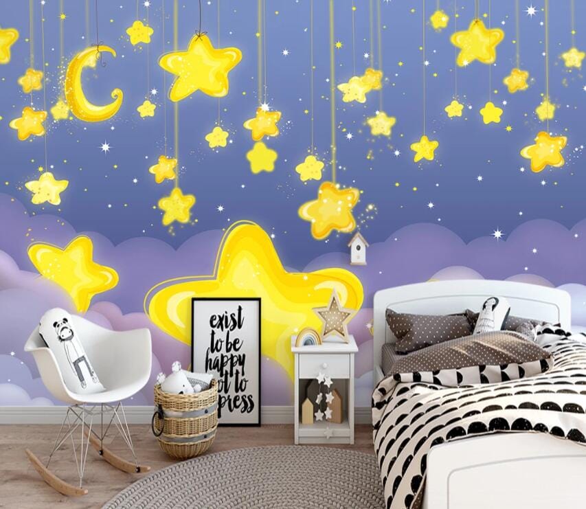 3D Glittering Stars 2146 Wall Murals Wallpaper AJ Wallpaper 2