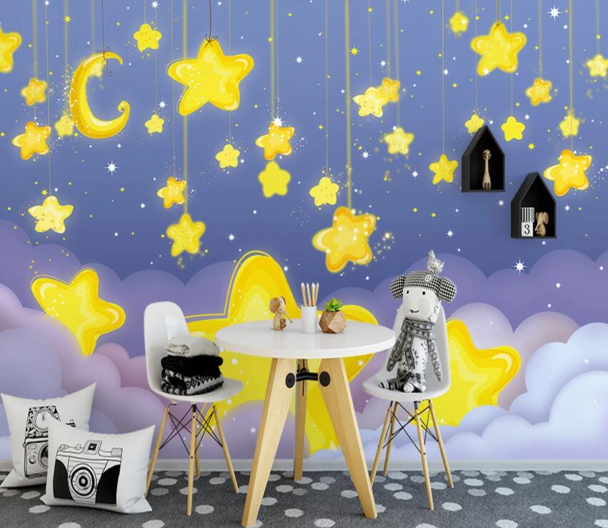 3D Star Twinkling 738 Wall Murals Wallpaper AJ Wallpaper 2