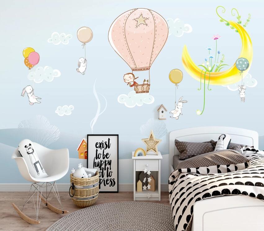 3D Balloon Moon 2144 Wall Murals Wallpaper AJ Wallpaper 2