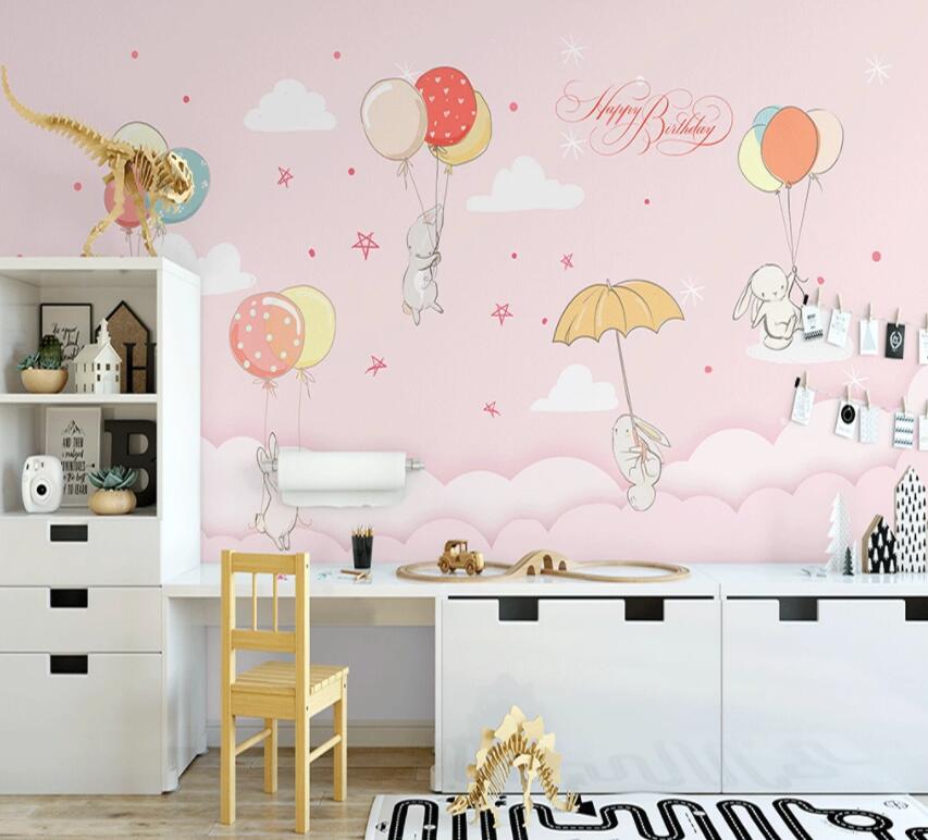 3D Pink Balloon 732 Wall Murals Wallpaper AJ Wallpaper 2