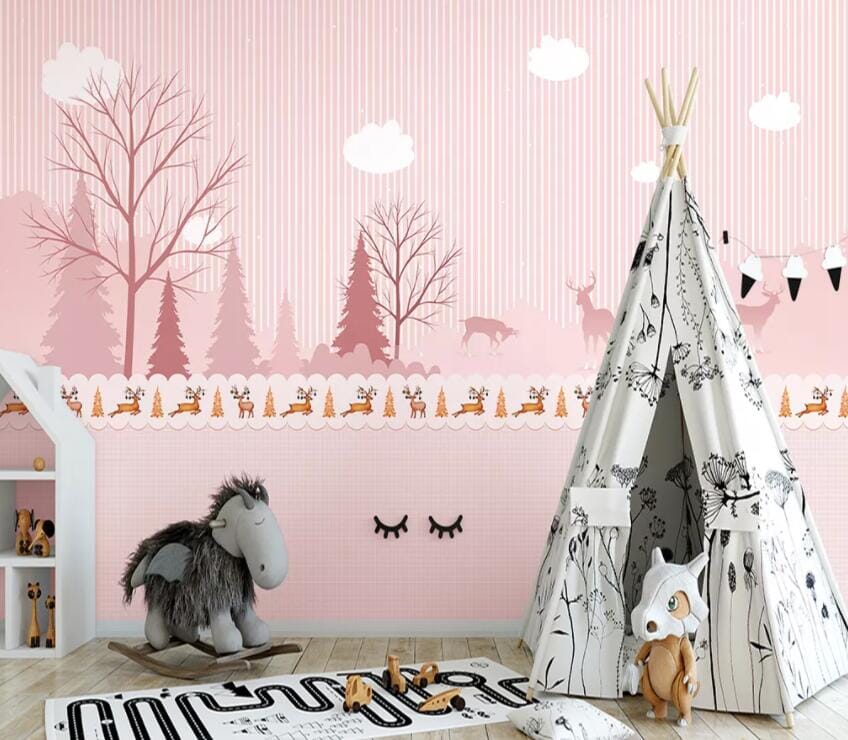 3D Pink World 2129 Wall Murals Wallpaper AJ Wallpaper 2