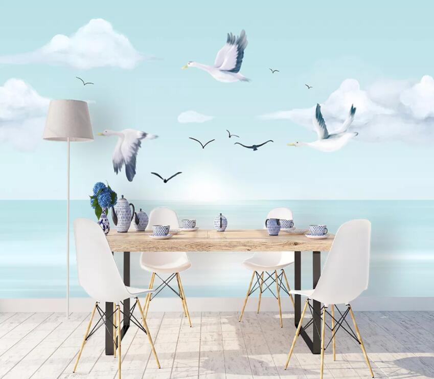 3D Sea Bird 709 Wall Murals Wallpaper AJ Wallpaper 2
