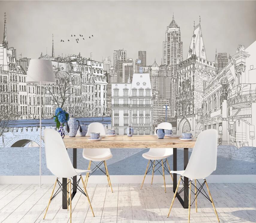 3D City 693 Wall Murals Wallpaper AJ Wallpaper 2