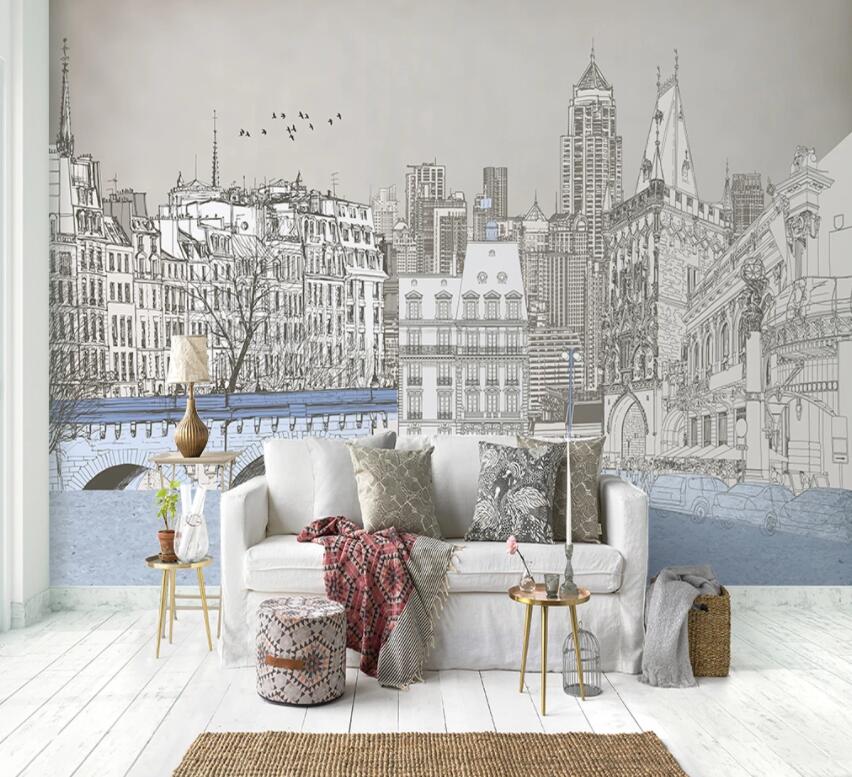 3D City 693 Wall Murals Wallpaper AJ Wallpaper 2