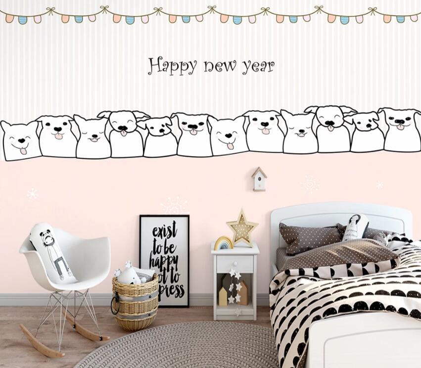 3D Cute Dog 691 Wall Murals Wallpaper AJ Wallpaper 2