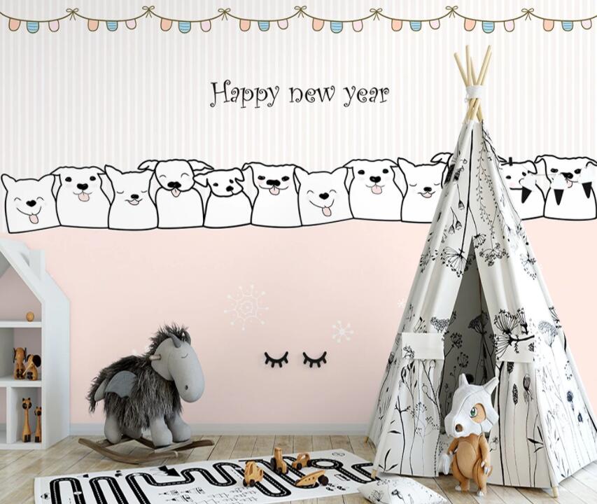 3D Cute Dog 691 Wall Murals Wallpaper AJ Wallpaper 2