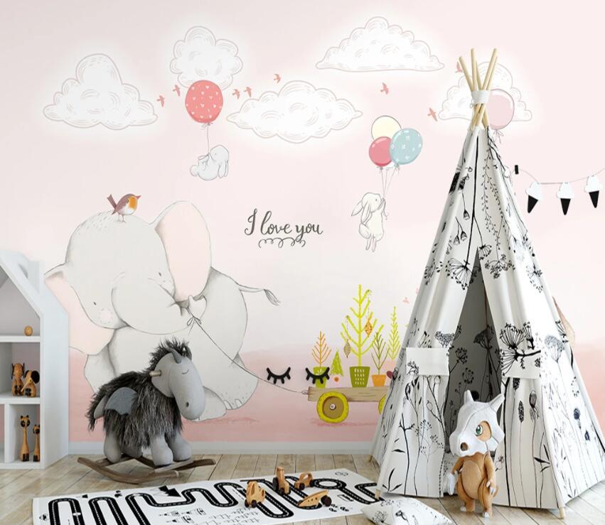 3D Bear Balloon 687 Wall Murals Wallpaper AJ Wallpaper 2