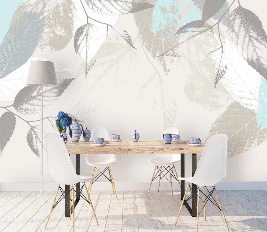 3D Colored leaves 679 Wall Murals Wallpaper AJ Wallpaper 2