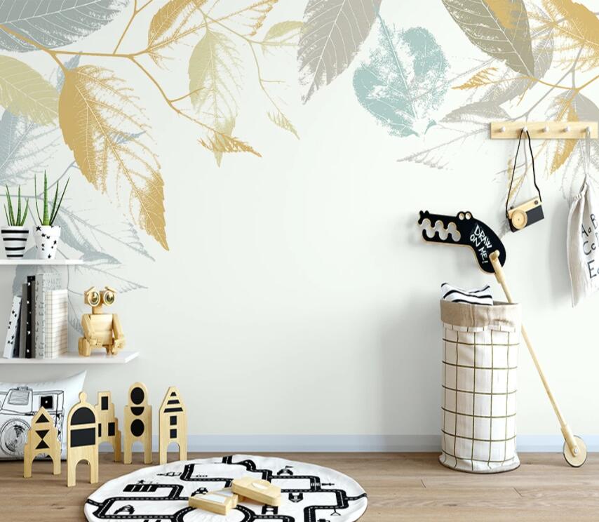 3D Colored leaves 678 Wall Murals Wallpaper AJ Wallpaper 2