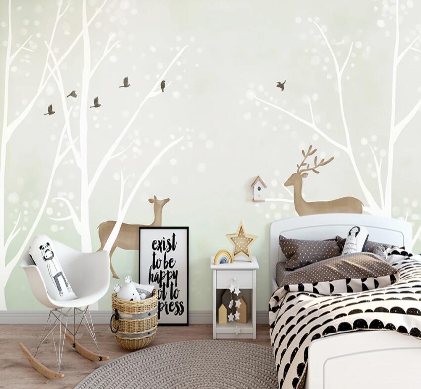 3D Deer Forest 672 Wall Murals Wallpaper AJ Wallpaper 2
