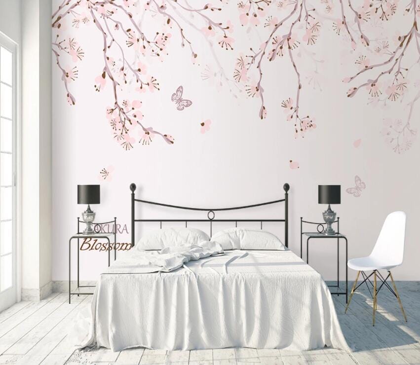 3D Pink Peach 1971 Wall Murals Wallpaper AJ Wallpaper 2