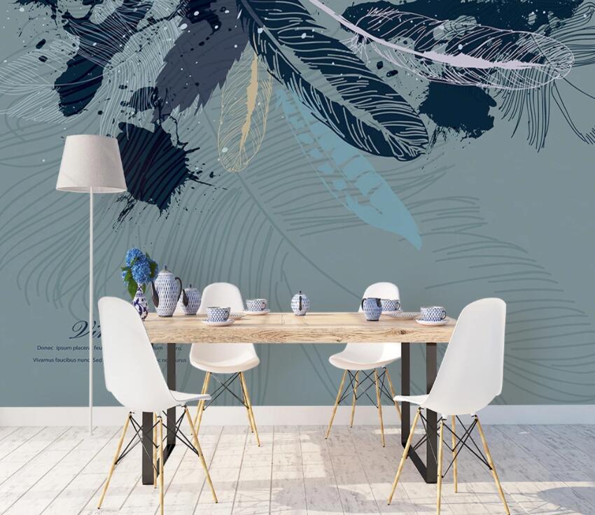 3D Graffiti Feather 645 Wall Murals Wallpaper AJ Wallpaper 2