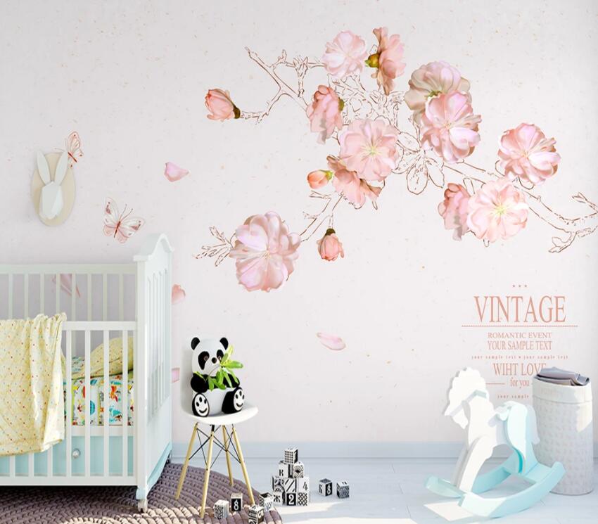 3D Pink Flowers 625 Wall Murals Wallpaper AJ Wallpaper 2