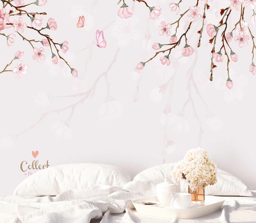 3D Pink Flowers 593 Wall Murals Wallpaper AJ Wallpaper 2